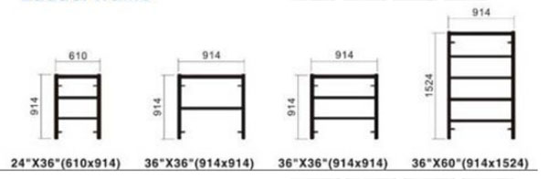 Ladder frame sizes