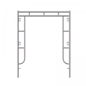 Walk thru scaffold frame